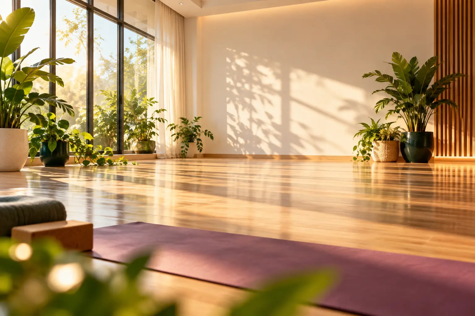 A calm yoga studio session at Kalpvraksh